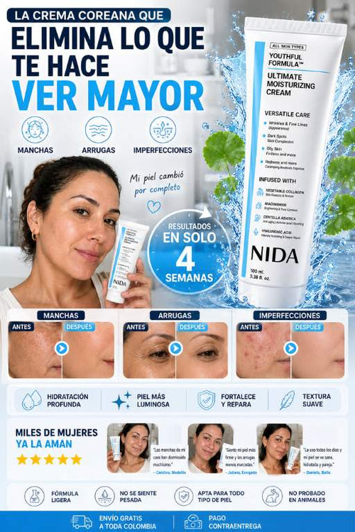 “Manchas, arrugas y piel cansada… todo en una sola crema.”