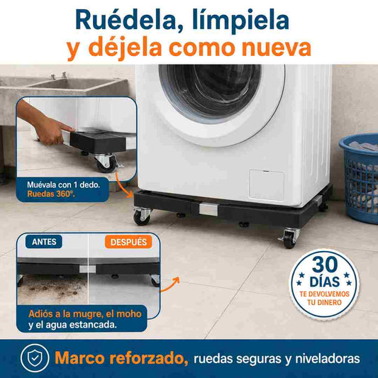 Rodalux - Base Movil EXTENSIBLE para Electrodomesticos - Mueve tu Lavadora con un Dedo