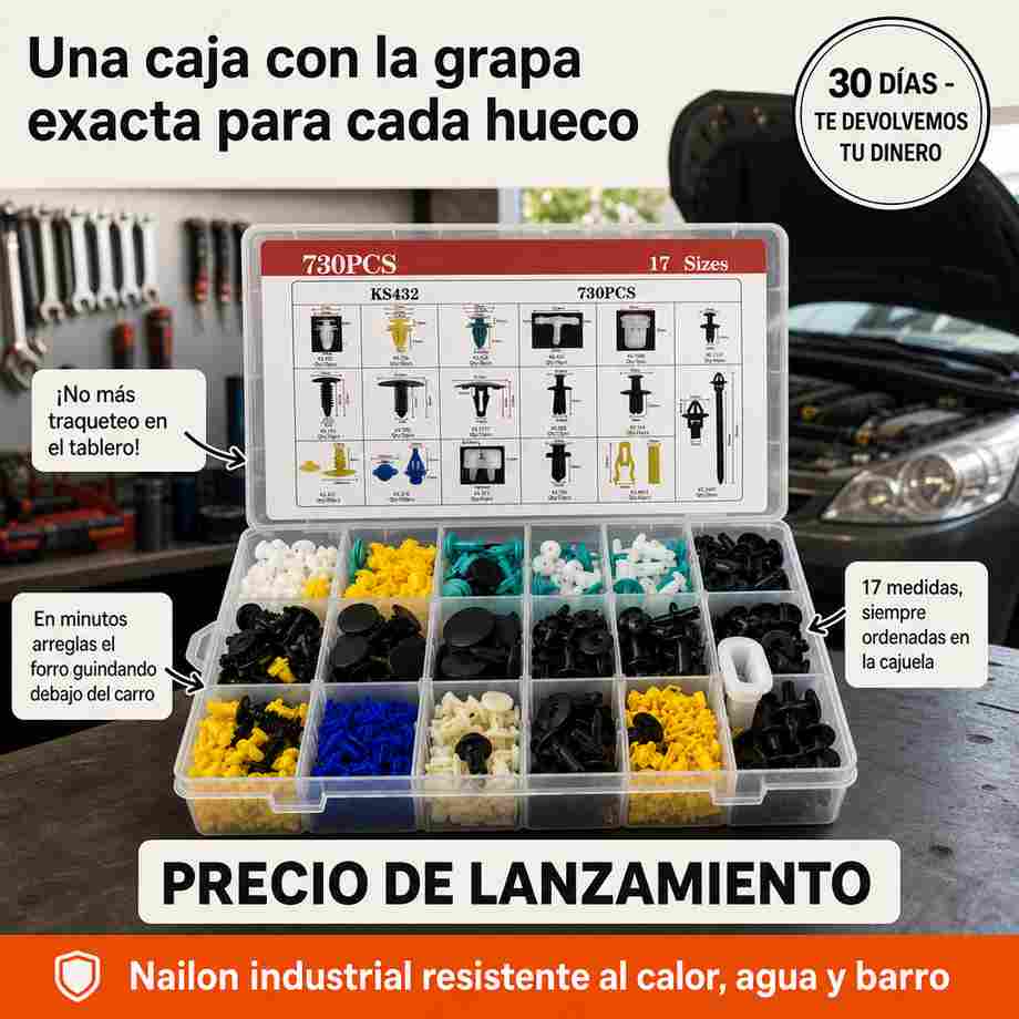 Grapix Kit de 730 Grapas para Auto