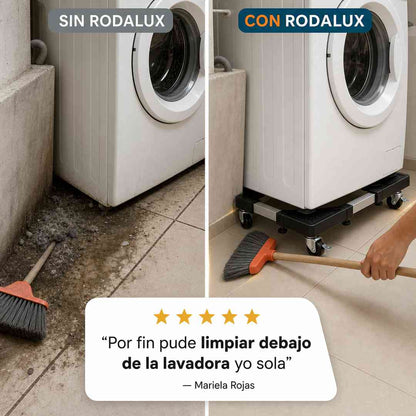 Rodalux - Base Movil Ajustable para Electrodomesticos - Mueve tu Lavadora con un Dedo