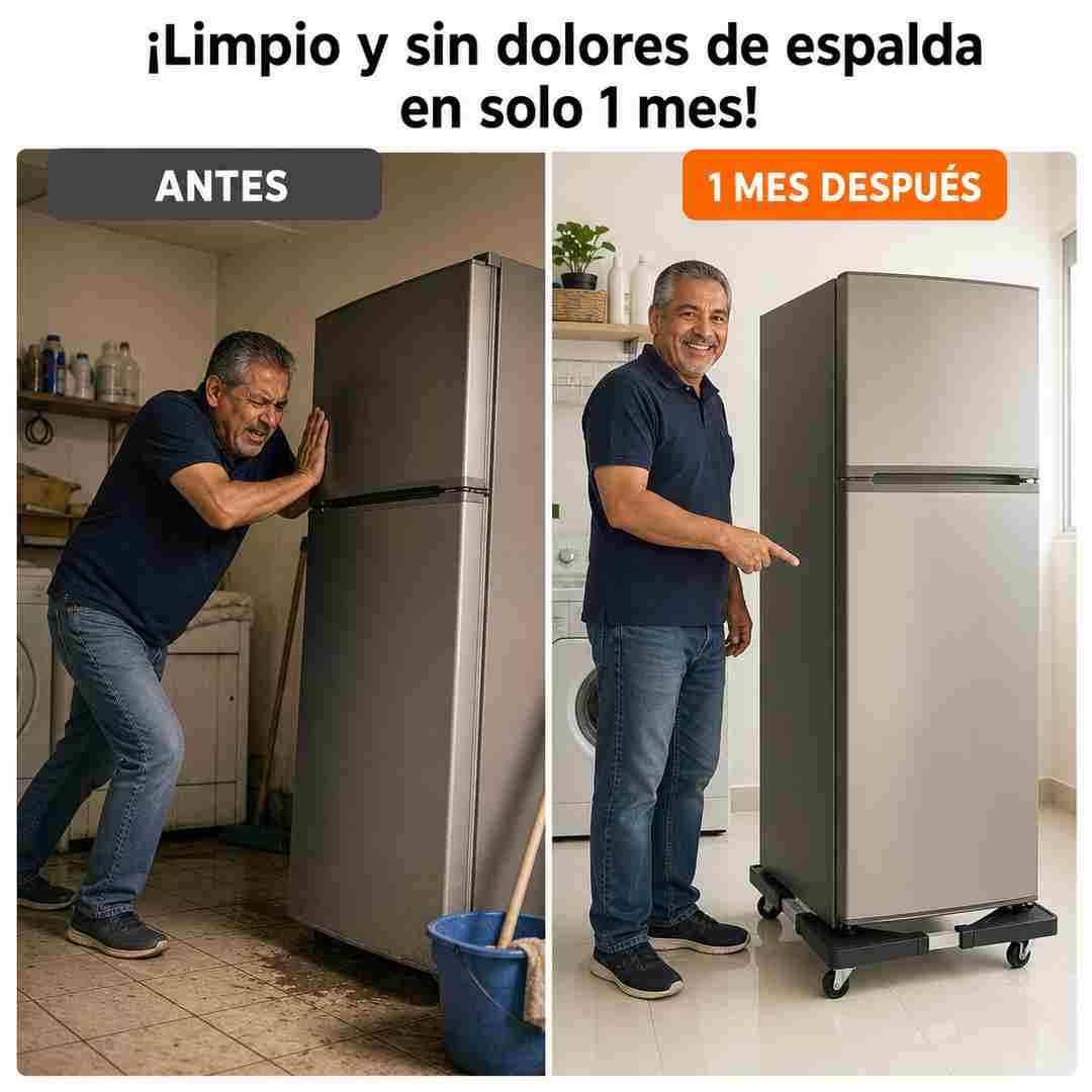 Rodalux - Base Movil EXTENSIBLE para Electrodomesticos - Mueve tu Lavadora con un Dedo