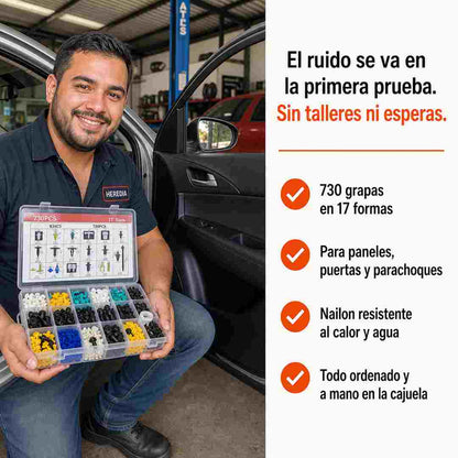 Grapix Kit de 730 Grapas para Auto